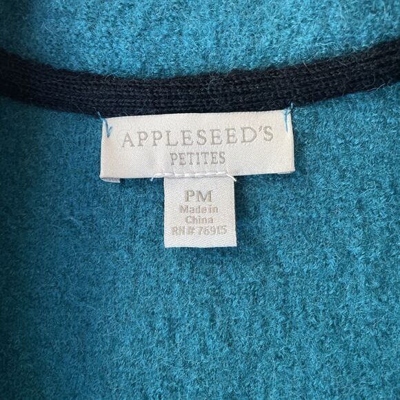 VINTAGE Appleseeds Petites 100% Boiled Wool Blazer Women’s Petite Medium - Picture 6 of 14